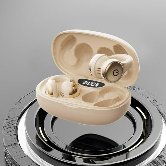 Hwkond Wireless Earbuds Bluetooth 5.4 Clip On Wireless Earphones With Long Battery Life And High-definition Call Power Display HIFI Stereo Sound Effect Bluetooth Earphones on Clearance