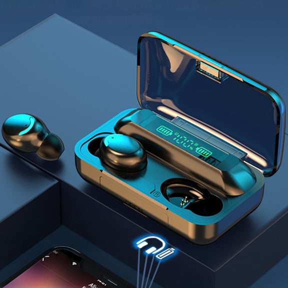 Hwkond Wireless Earbuds Wireless Bluetooth Headset Low Latency Binaural Stereo Three Screen Digital Display Intelligent Noise Cancellation Earphone on Clearance