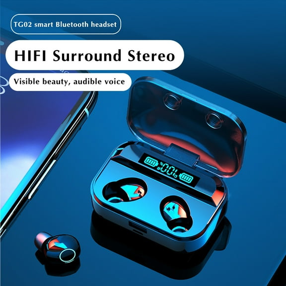Hwkond Wireless Earbuds Wireless Bluetooth Headset TWS- Mini In Ear Game Digital Display Two Ears 25% Off Promotion