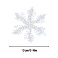 thumbnail image 1 of Hwkond Xmas Christmas Decorations Indoor Plastic Brushed Snowflakes Christmas Tree Pendant Snowflakes Hotel Window Decoration Pendant Supplies, 1 of 8