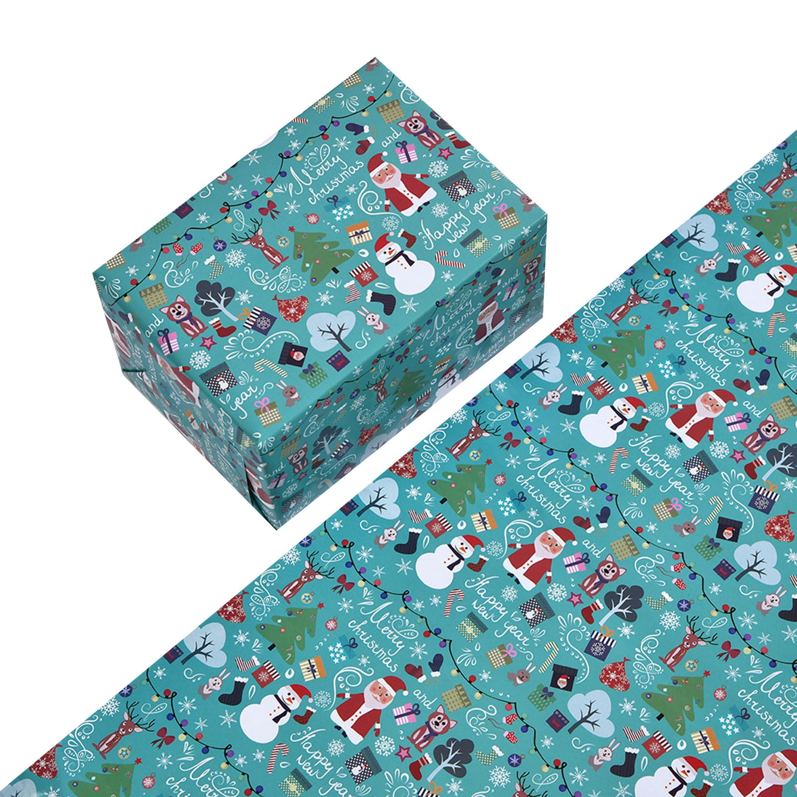 Hwmodou 1Pc Diy Mens Womens Childrens Christmas Wrapping Paper Holiday