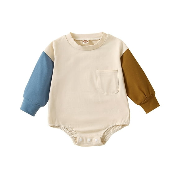 Hwmodou Baby Bodysuits Boys Girls Cotton Blend Long Sleeve Romper Clothes Fall Winter Durable Baby Onesies,3-6M