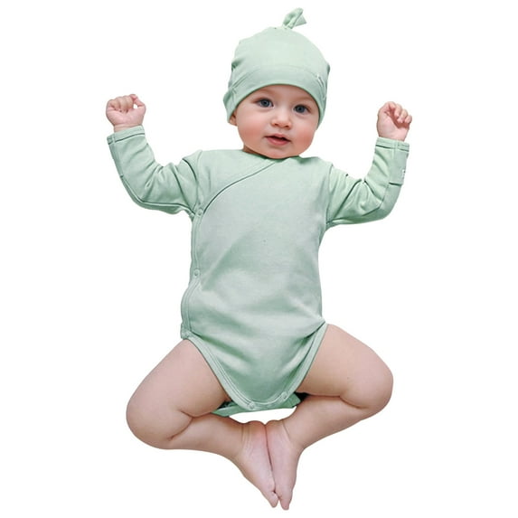 Hwmodou Baby Bodysuits Boys Girls Cotton Booty Cotton Triangle Crawl Suit Side Buckle Strap Jumpsuit Fall Winter Baggy Crawl Suit,0-3M