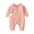 thumbnail image 1 of Hwmodou Baby Bodysuits Girls Cotton Blend Romper Zipper Long Sleeve Romper Jumpsuit Fall Winter Cute Baby Outfits,0-1M, 1 of 3