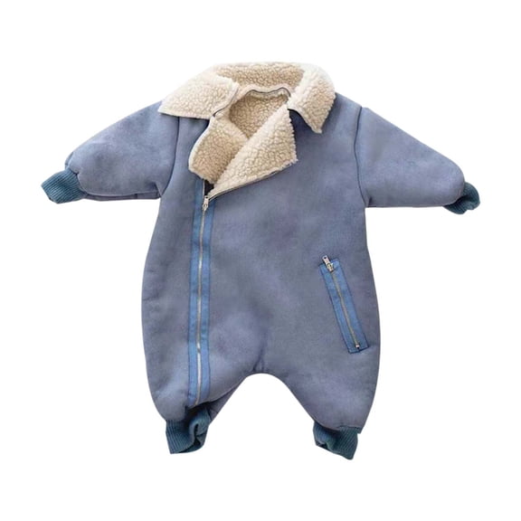 Hwmodou Baby Bodysuits Girls Cotton Blend Romper Bear Snowsuit Unisex Children Hooded Jumpsuit Bodysuit Outwear Fall Winter Daily Crawl Suit,0-3M