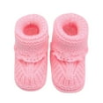 thumbnail image 1 of Wxolcjlv Baby Booties Toddler Knitting Lace Crochet Shoes High Top Buckle Shoes Soft Soled,0-6M, 1 of 3