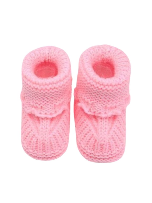 Wxolcjlv Baby Booties Toddler Knitting Lace Crochet Shoes High Top Buckle Shoes Soft Soled,0-6M