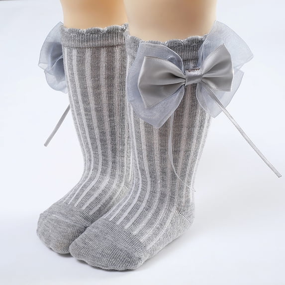 Hwmodou Baby Bow Socks Toddlers Boys Girls Children Kids Socks Toddler Shoes Socks Princess Socks Floor Socks Fashion Comfy Actice Fit,0M-3Y