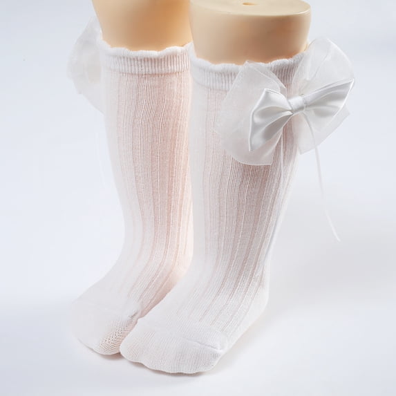 Hwmodou Baby Bow Socks Toddlers Boys Girls Children Kids Socks Toddler Shoes Socks Princess Socks Floor Socks Fashion Comfy Actice Fit,0M-3Y