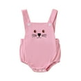 thumbnail image 1 of Hwmodou Baby Boys Jumpsuits Easter Romper Bunny Outfit Sleeveless Bodysuit Overalls Summer Clothes,0-18M, 1 of 9