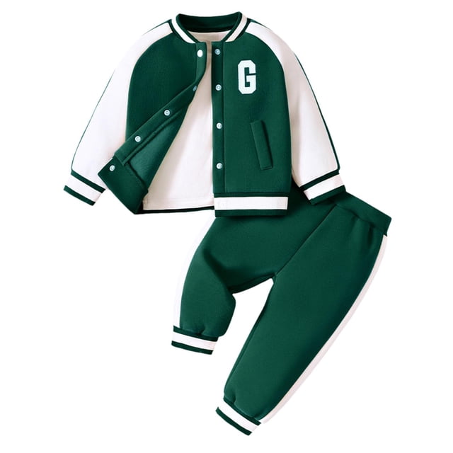 Hwmodou Baby Boys Outfit Sets Toddler Boy Long Sleeve Letter Prints Tops And Pants Kids 2Pcs Set Outfits Kids Clothese,2-Piece,Size 18M-7Y