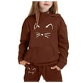 thumbnail image 1 of Hwmodou Baby Girls Outfit Sets Toddler Girl Boy Long Sleeve Cartoon Prints Warm Hoodie Pullover Tops Pants Kids Outfits Sweat Suit,2-Piece,Size 2-13Y, 1 of 6