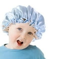 thumbnail image 1 of Hwmodou Baby Hats Kids Satin Bonnet Sleeping Cap Natural Hair Teens Toddler Child Baby Adjustable Satin Cap Night Sleeping Double Layer Casual Comfy Headwear, 1 of 3