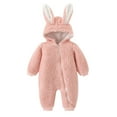 thumbnail image 1 of Hwmodou Baby Snowsuit Thick Jumpsuit Bunny Coat Boys Warm Girls Hooded Girls Jacket Outerwear Activites Bodysuits,0-24M, 1 of 3