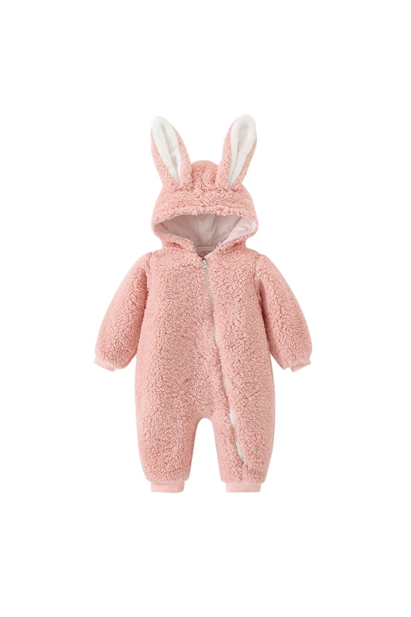 Baby Snowsuit Thick Jumpsuit Bunny Coat Boys Warm Girls Hooded Girls Jacket Outerwear Activites Bodysuits,0-24M