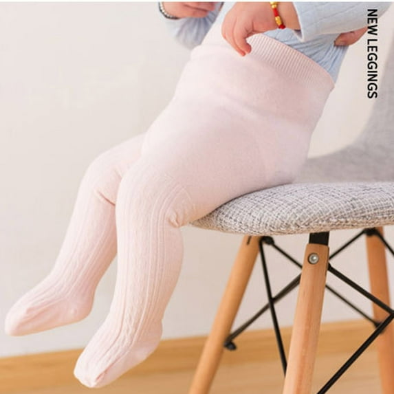 Hwmodou Baby Toddler Girls Boys Cable Knit Tights Footed Leggings Pantyhose Stocking Pants 0 To 6Years Thermal Soft Fit,0M-6Y