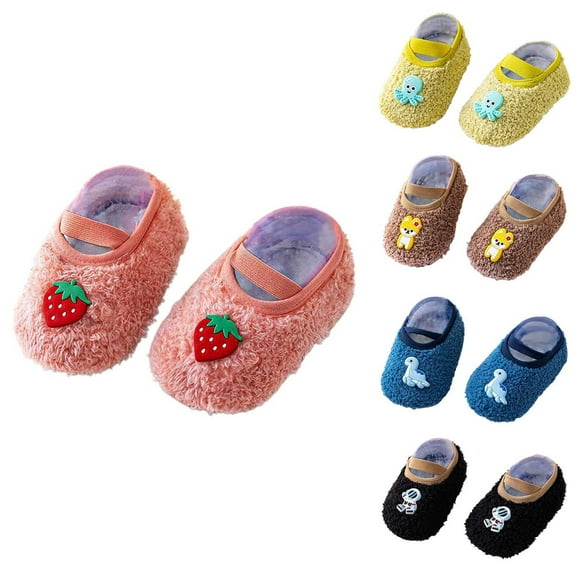 Hwmodou Baby Toddler Slip Socks Cute Floor Socks 4 Months To 4 Years Fashion Comfy Actice Fit,4M-4Y