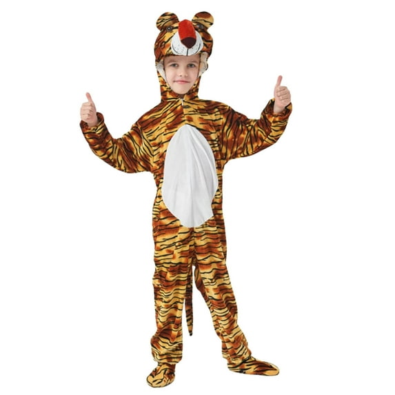 Hwmodou Boys Animal Theme Jumpsuits Cloth Children Jumpsuit Hooded Suit Party Playsuit Playsuit Jumpsuit Zipper Warm Sleepwear Suit Fall Winter Casual Jumpsuit,2-3Y