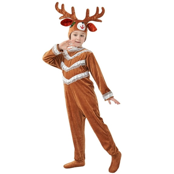 Wxolcjlv Boys Animal Theme Jumpsuits Cloth Children Jumpsuit Hooded Suit Party Playsuit Playsuit Jumpsuit Zipper Warm Sleepwear Suit Fall Winter Jogger Jumpsuit,2-3Y