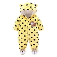 thumbnail image 1 of Hwmodou Boys Jumpsuits Unisex Fuzzy Flannel Baby Jumpsuit Clothes Thickened Baby Crawling Clothes Out Wear Warm Clothes Fall Winter One Piece Romper,9-12M, 1 of 3
