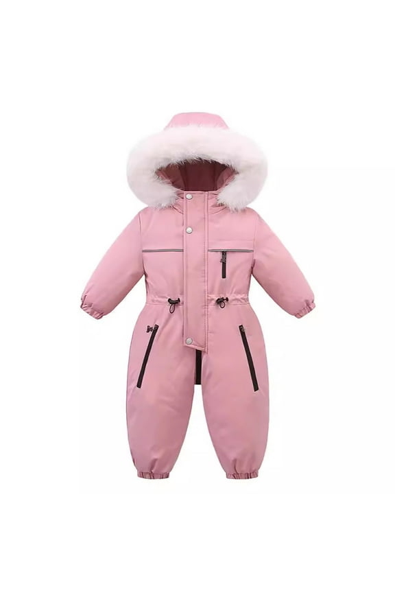 Boys Puffer Jackets Solid Color Thin Jumpsuit Open Crotch Childrens Ski Wear Out Model Toddler Girl Winter Coat ,2-6Y