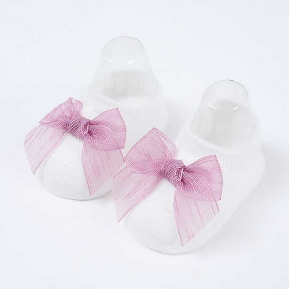 Hwmodou Children Kids Girls Socks Soft Bottom Toddler Shoes Socks Princess Socks Floor Socks Stretchy Thermal Fashion,0M-3Y