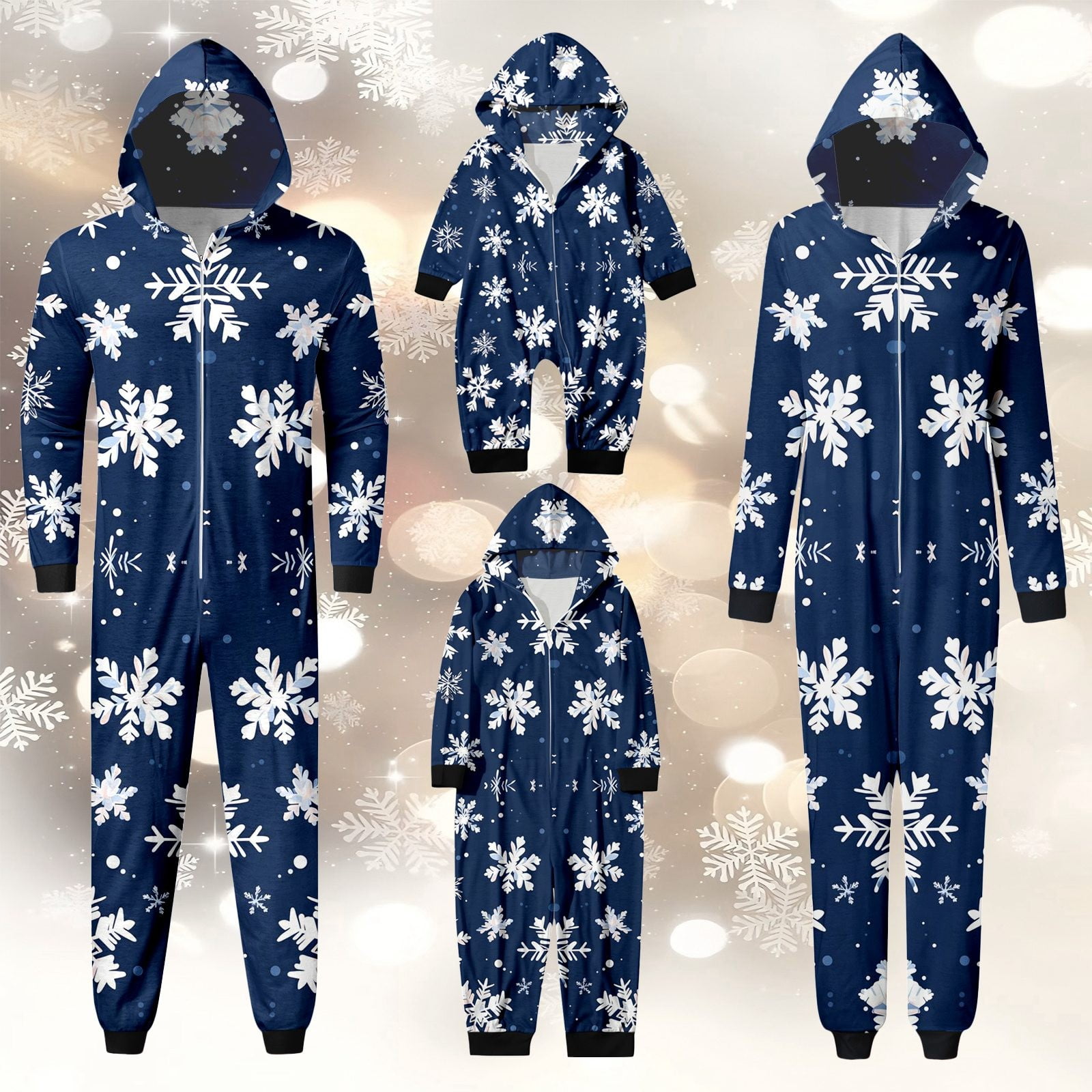 Hwmodou Family Christmas Pajamas Matching Set Cozy Homewear Snowflake ...