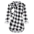 thumbnail image 1 of Hwmodou Female Pregnant T-Shirts Womens Maternity Long Sleeve Plaid Printed g Shirts Blouse Breastfeeding V Neck Top Woman Classic Pregnancy Clothes, 1 of 6