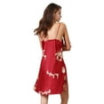 thumbnail image 1 of Hwmodou Female Sleepwears Valentine's Day Love Heart Printed Nightwear Couples Silk Robe For Summer Night Lovers Soft Fabric For All Day Comfort Relaxation Plus Size Pajamas Gift For Woman, 1 of 9