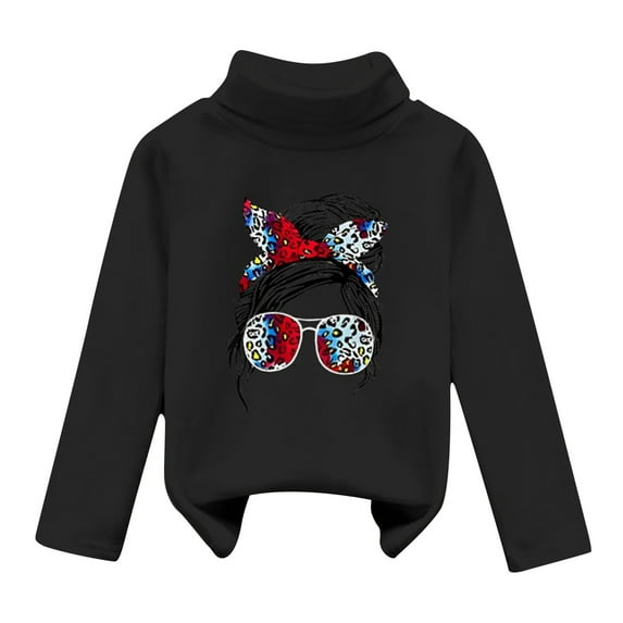 Hwmodou Girls Base Layer Top Kids Shirts High Collar And Velvet For Warm Thermalth Soft Tops Unisex