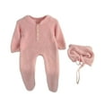thumbnail image 1 of Hwmodou Girls Jumpsuits Fuzzy Baby Romper Cute Warm Long Sleeve Furry Wrap Childrens Crawling Clothes With Cute Cap Fall Winter Baggy Onesies,3-6M, 1 of 4