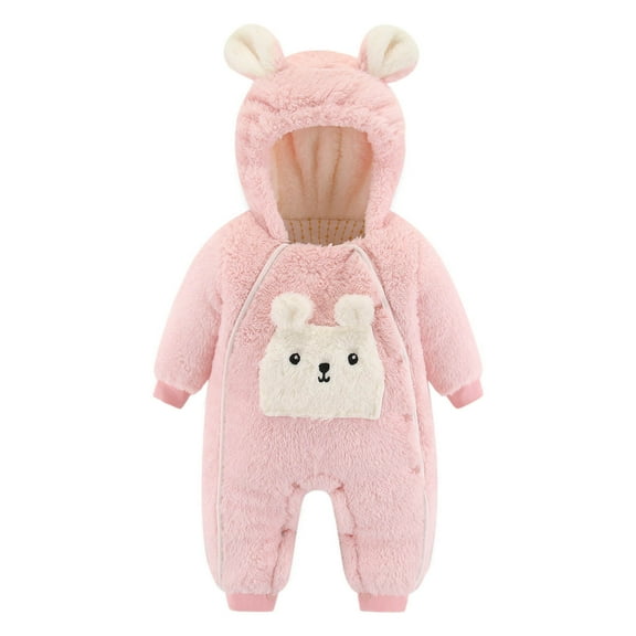 Hwmodou Girls Jumpsuits Baby Unisex Print Animal Spring Long Sleeve Hooded Romper Jumpsuit Clothes Fall Winter Holiday Jumpsuit,0-3M