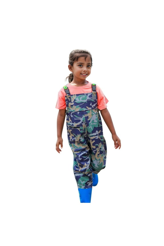 Girls Jumpsuits Unisex Kids Cartoon Camo Chest Waders Youth Fishing Waders Toddler Children Water Proof & Fishing Waders With Boots Fall Winter Sports Jumpsuit,11-12Y
