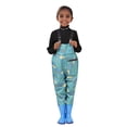 thumbnail image 1 of Hwmodou Girls Jumpsuits Unisex Kids Cartoon Camo Chest Waders Youth Fishing Waders Toddler Children Water Proof & Fishing Waders With Boots Fall Winter Baggy Onesies,11-12Y, 1 of 8