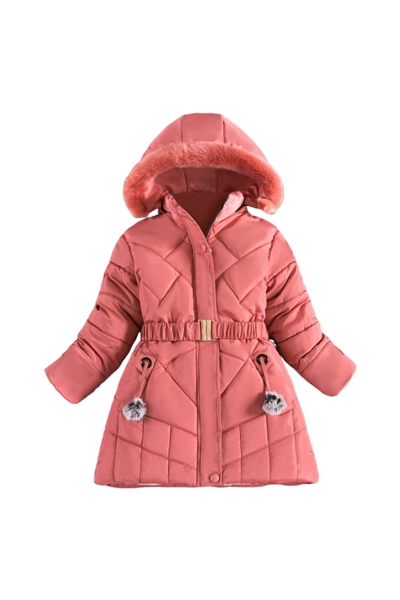 Girls Puffer Jackets Kids Toddler Unisex Patchwork Spring Winter Cute Coat Hooded Padded Jacket Outwear Clothes Toddler Winter Coat ,5-10Y