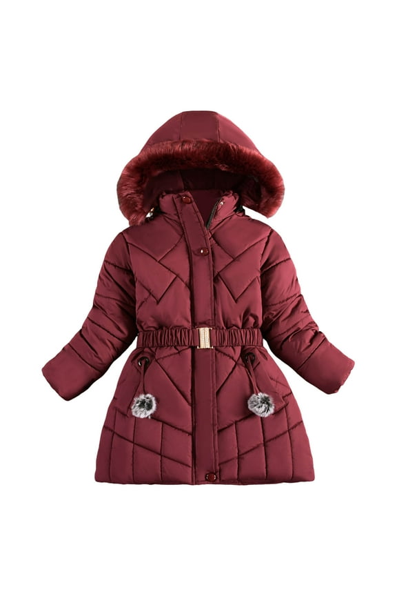 Girls Puffer Jackets Kids Toddler Unisex Patchwork Spring Winter Cute Coat Hooded Padded Jacket Outwear Clothes Toddler Winter Coat ,5-10Y