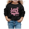 thumbnail image 1 of Hwmodou Girls Sweatshirt "Jesus Love You More" Crewneck Printed Long Sleeve Fall Winter Simple Athletic Top,3-14Y, 1 of 4