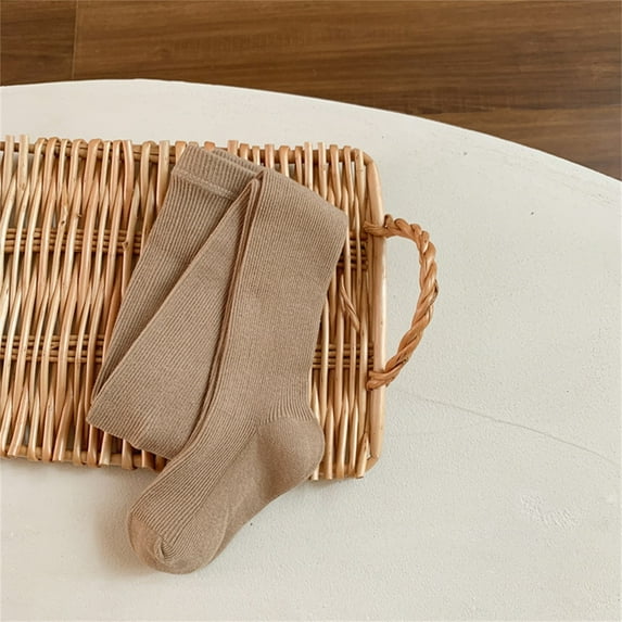 Hwmodou Girls Tights Cable Knit Leggings Toddler Girls Stockings School Tights Thermal Soft Fit,6M-9Y