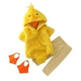 thumbnail image 1 of Hwmodou Infant Boys Girls Party Chicken Animal Clothes Winter Fleece Hooded Romper Bodysuits Pants Foot Sleeve Outfits Long Sleeve Outfits Set Classic Matching Sets Kids Clothing, 1 of 9