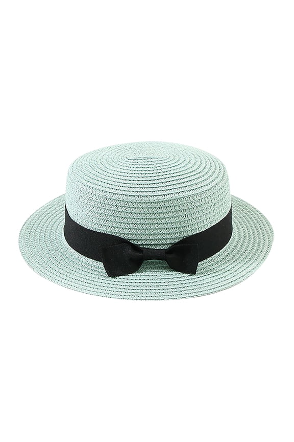Kids Girls Boys Summer Fedora Straw Hat Wide Brim Floppy Beach Sun Cap Visor Hat Lightweight Comfortable Fit Caps