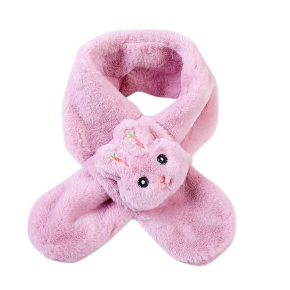 Hwmodou Kids Winter Warm Scarf Boys Girls Keep Shawls Scarves Thickening Scarf Cute Fuzzy Scarves