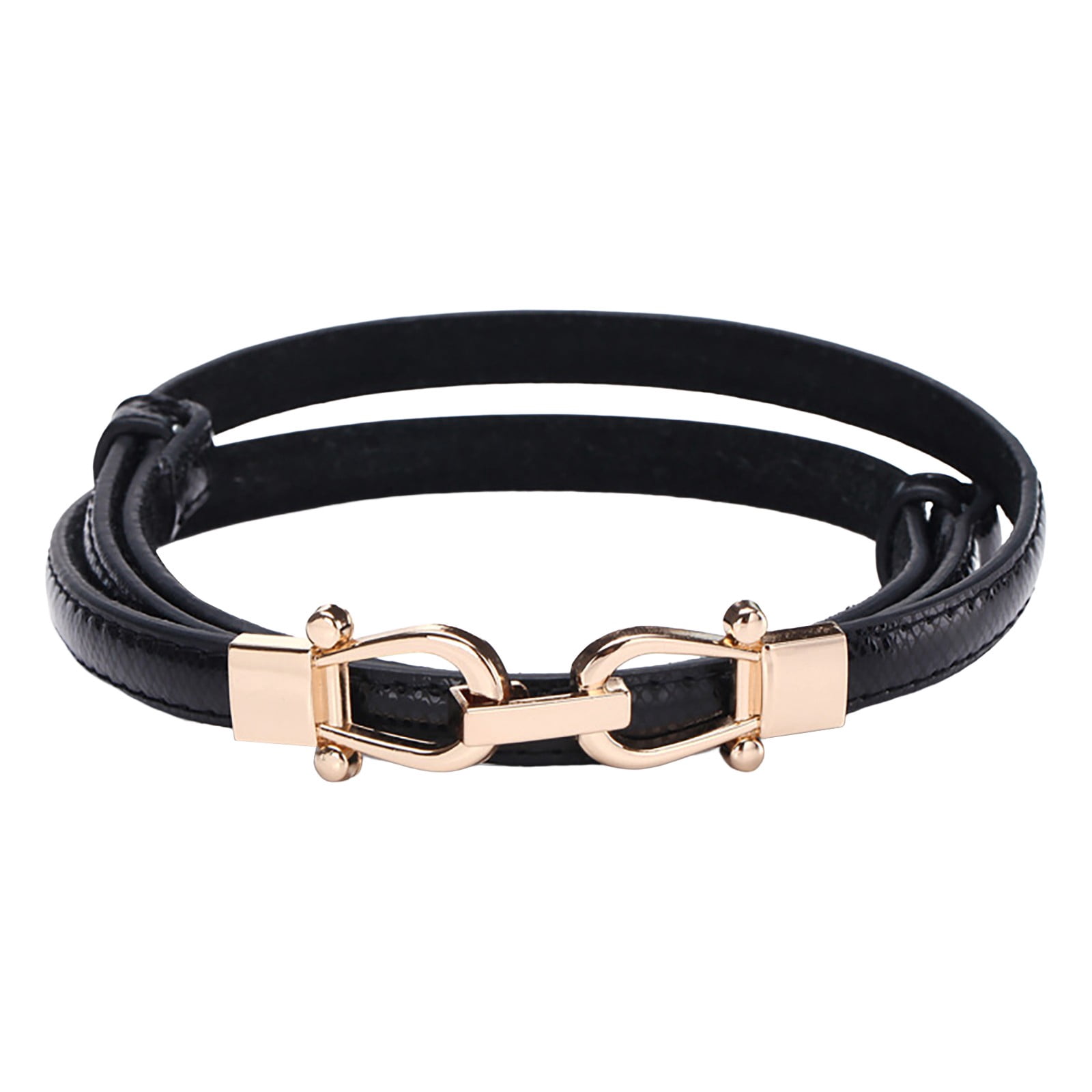 Hwmodou Womens Belts Women Leather Belt Solid Color Lock  display picture 1