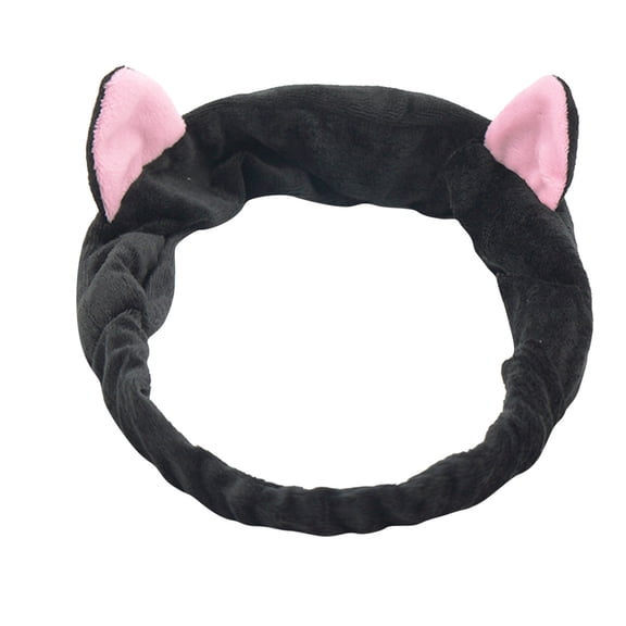 Hwmodou Ladies Heardband Spa Headband For Washing Face Makeup Headband Skin Care Headband Cat Ears Headband Facial