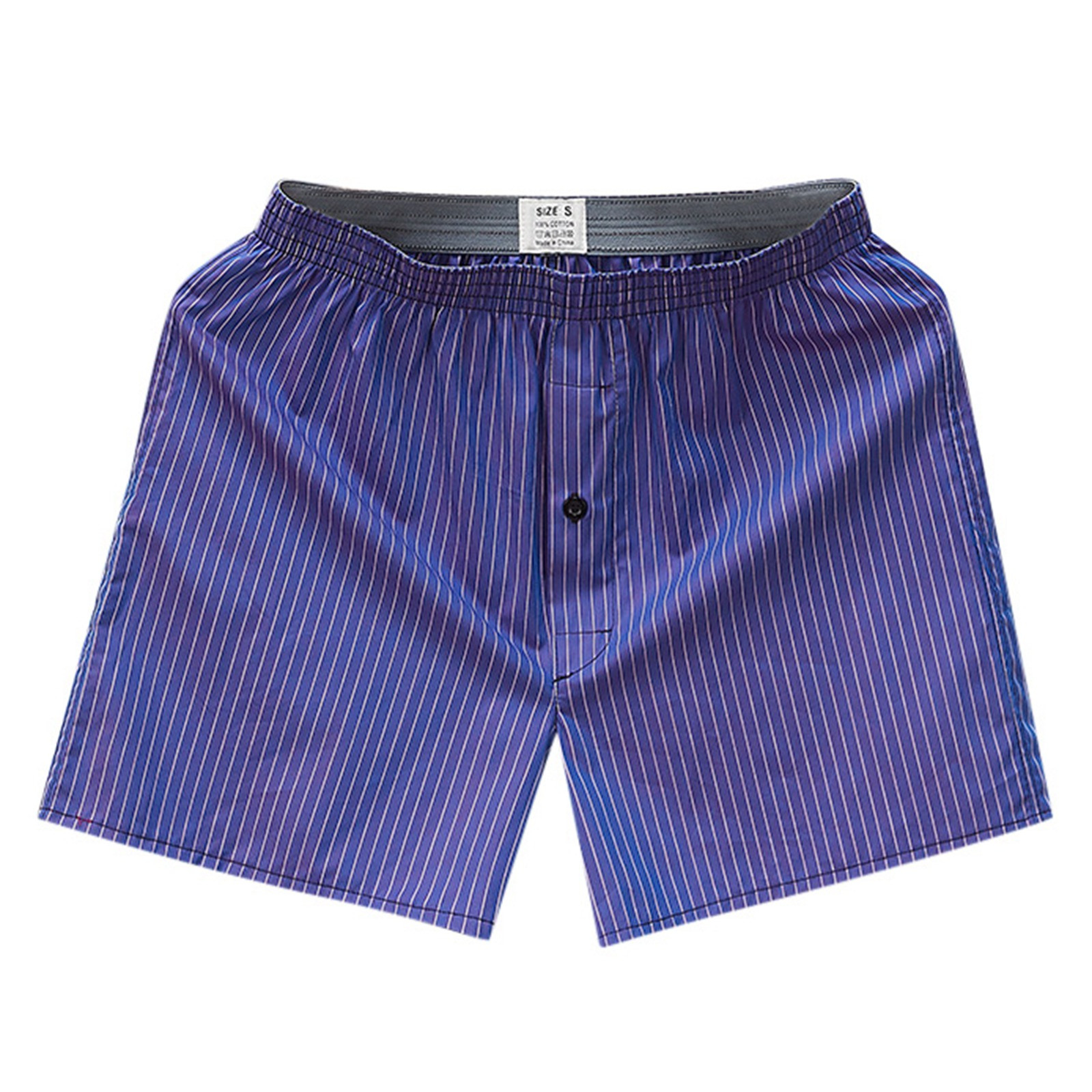 Hwmodou Male Pajamas Plaid Printed High Waisted Loungewear Shorts