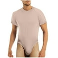 thumbnail image 1 of Hwmodou Male Rompers Men'S Short Sleeved Romper Pajamas Romper Pajamas Romper Basic Office Work Casual Bodysuits For Man, 1 of 7