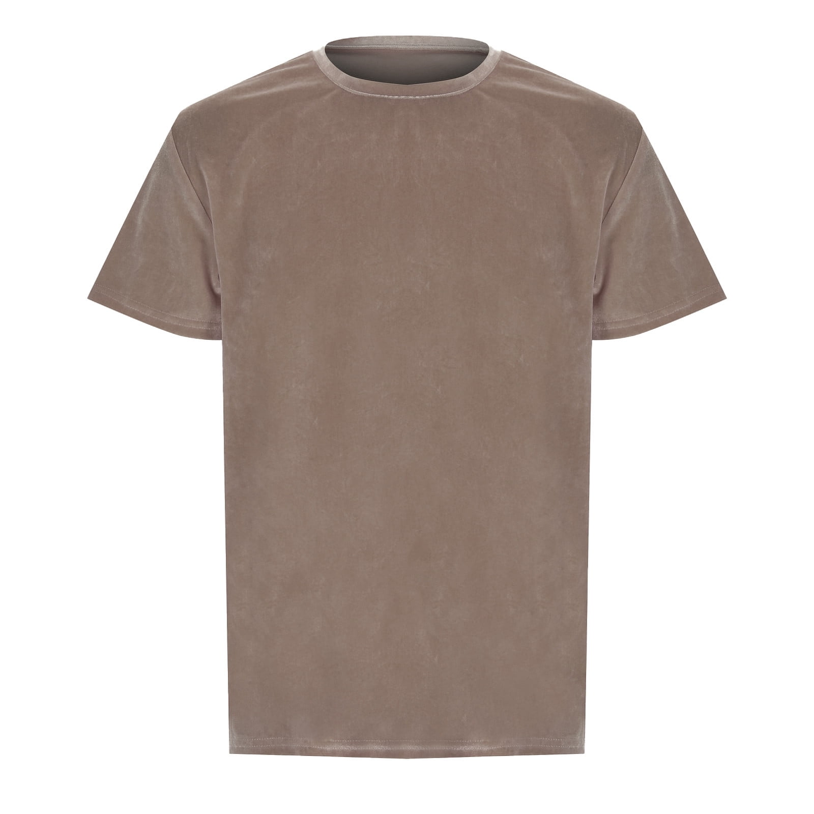 Hwmodou Male T-Shirts Men'S Velvet Velour Fashion Hop Slim Simple Short ...