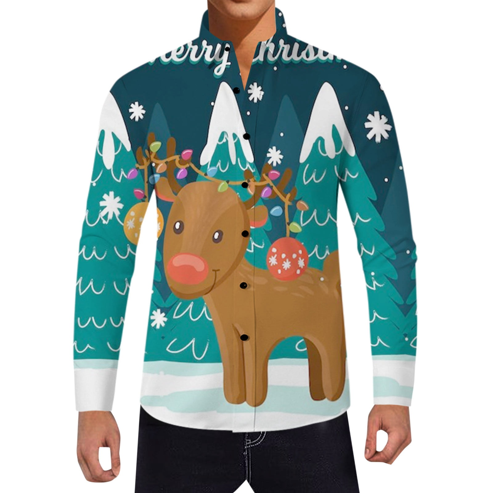 Hwmodou Men Blouse Summer Fall Casual Long Sleeve Autumn Winter