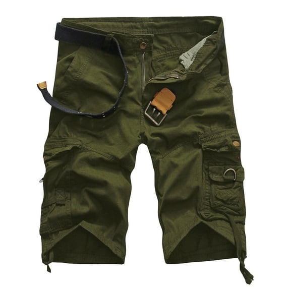 Hwmodou Men Leisure Pants Spring Summer Comfortable Casual Thin Cargo Knee Length Shorts Running Daily Bottoms