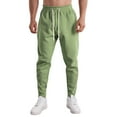 thumbnail image 1 of Wxolcjlv Men Leisure Pants Summer Fall Cotton Long Underwear Slim Zipper Ankle-Tied Leisure Sports Outdoor Casual Pants Cozy Comfortable Streetwear, 1 of 7