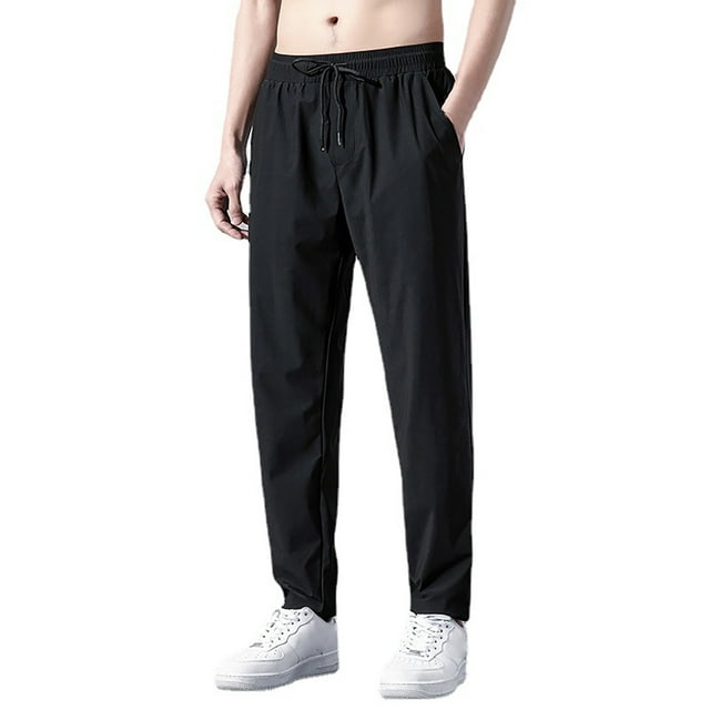 Hwmodou Men Leisure Pants With Deep Pockets Loose Fit Casual Drawstring ...